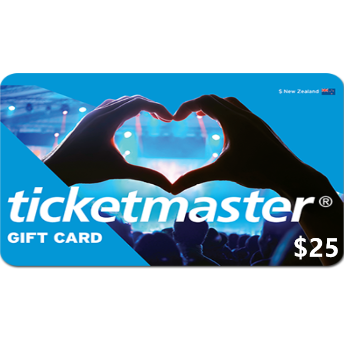 Ticketmaster Gift Card $25 NZD Digital Gift Cards (Email Delivery)