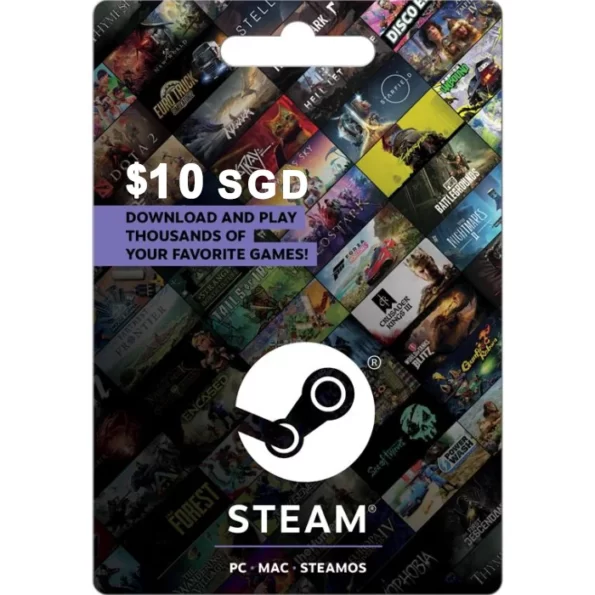 Steam $10 SGD (SG) Digital Gift Card (Email Delivery)